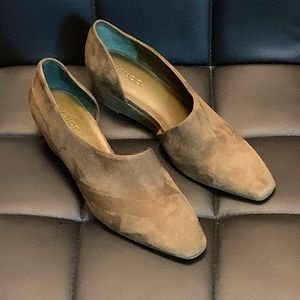 VINCE Women Barolo Suede Wedge Pumps Size 6 1/2